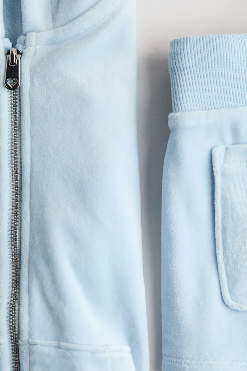 اتش اند ام طقم قطيفة مكون من قطعتين